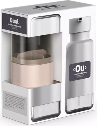 Ou Durable Dual Bathroom Soap Dispenser Toothbrush Holder Organizer in Beige at Nordstrom