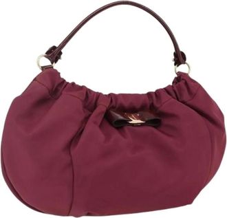 Ferragamo Pre-owned Handbags, female, Red, Size: ONE SIZE Pre-owned Nylon Handbag