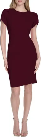 Calvin Klein Tulip Sleeve Sheath Dress in Aubergine at Nordstrom Rack, Size 10