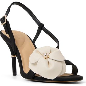 Ted Baker Juliette Slingback Sandal in Black/White at Nordstrom, Size 6.5