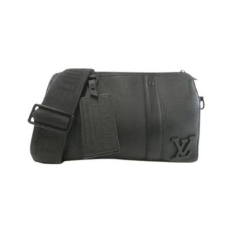 Louis Vuitton Pre-owned LV Aerogram City Keepall Calf Shoulder Bag - Dames - Pre-owned - Zwart - Maat: ONE Size Leer