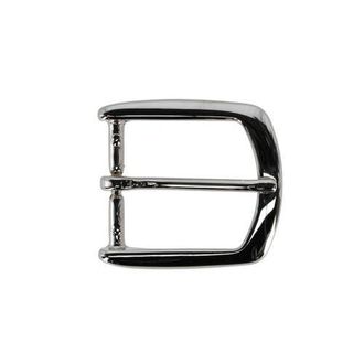 Trafalgar Store 35mm Italian Solid Brass Rounded Edged Harness Belt Buckle in Shiny Nickel at Nordstrom