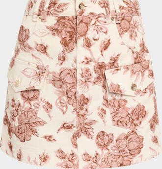 Cara Cara Wayne Floral Denim Miniskirt