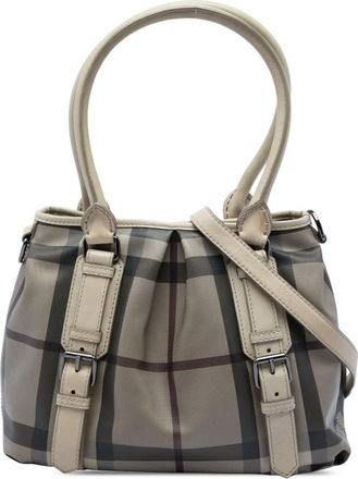 Burberry Pre-owned Burberry Small Smoke Check Coated Canvas Northfield Satchel Ladies YUAVINJ6WTDUXO4Y