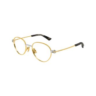 Bottega Veneta Glasses, unisex, Yellow, 50 MM, Round Metal Optical Frame
