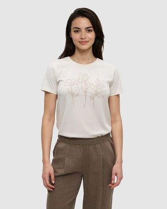 tentree Summer Flora T-Shirt in Undyed/creek Stone at Nordstrom, Size X-Large