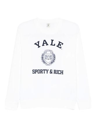 Sporty & Rich Felpa con stampa logo - Bianco
