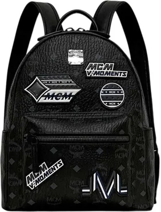 MCM Mcm Black Leather Backpack (Pre-Owned)