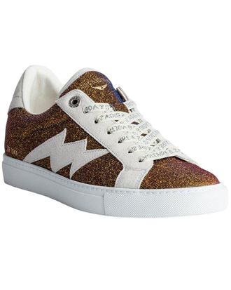 Zadig&Voltaire La Flash Sparkle Leather Sneaker