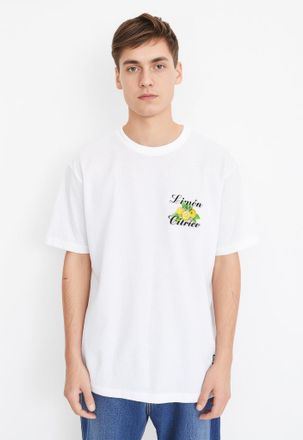 Only & Sons T-Shirt ONLY & SONS ONSKEANE RLX SS PRINT TEE NOOS, Herren, Gr. S, weiss (hellwei&szlig; print:limon), Jersey, Obermaterial: 100% Baumwolle, bedruckt, relax