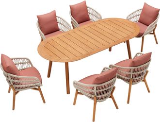 Higold Premium Outdoor Dining Set Vasca 6+1, Terracotta