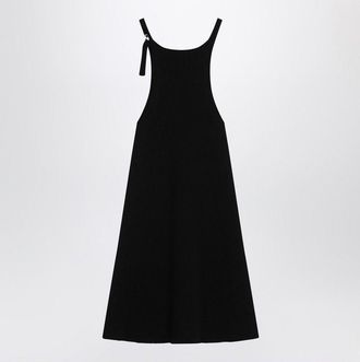 Courr&egrave;ges Womens Black Ribbed Mini Dress viscose - Size Small