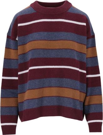 Staud Serrano Cashmere Relaxed Crew - Dames - Ronde hals truien - Veelkleurig - S - Kasjmier - Truien & Vesten
