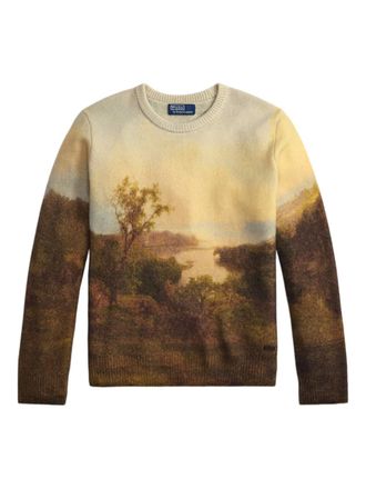 Polo Ralph Lauren crew-neck sweater - men - Wool/Cashmere - S - Neutrals