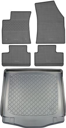 OEM Renault Megane Grandtour Iv E-tech Kombi (5 Puertas) Desde Agosto De 2020. Juego: Alfombrillas De Goma Para Coche + Alfombrilla Para Maletero