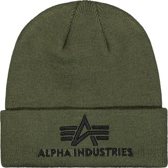 Alpha Industries Skim&uuml;tze ALPHA INDUSTRIES 3D Beanie, Damen, Gr. onesize, gr&uuml;n (dunkelgr&uuml;n), Obermaterial: 100% Polyacryl, M&uuml;tzen Skim&uuml;tze