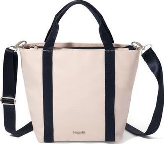 Baggallini Via Crossbody Tote Bag in Natural With French Navy at Nordstrom