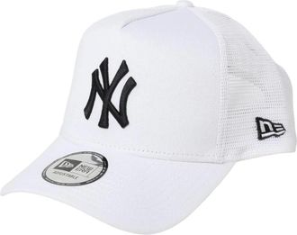 New Era Accessoires, Heren, Wit, ONE Size, Polyester, Klassieke Trucker Cap NY Yankees