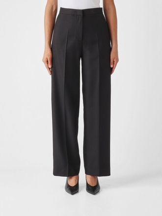 Meimeij Pantaloni palazzo in cr&ecirc;pe a vita alta con gamba larga