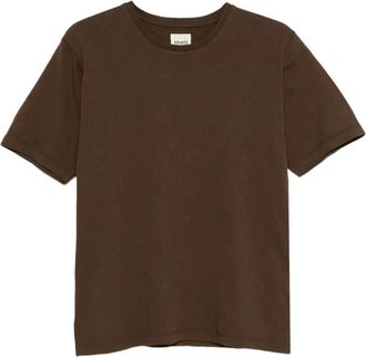 Khaite T-shirt girocollo in cotone - Marrone