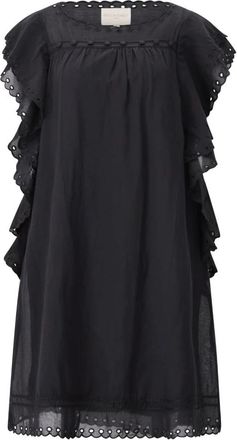 Stella Forest Midi Jurk - Dames - Korte kleedjes - Zwart - XL - Leer - Kleedjes