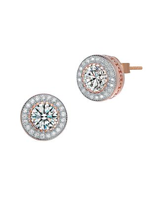 Genevive 18K Rose Gold Vermeil Earrings
