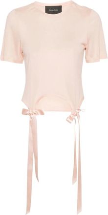 Simone Rocha Camiseta F&aacute;cil con Cola de Lazo - Tops - Mujer - Rosa - S