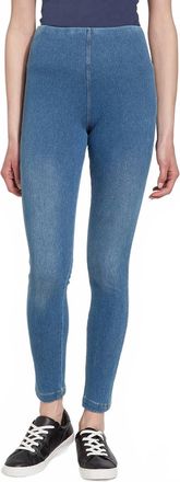 Lyss&eacute; Toothpick Denim Leggings In Mid Wash