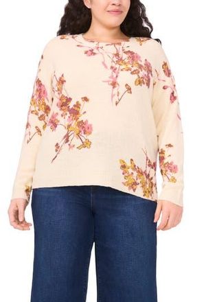 Vince Camuto Electric Bouquet Sweater in Birch at Nordstrom Rack, Size 3X