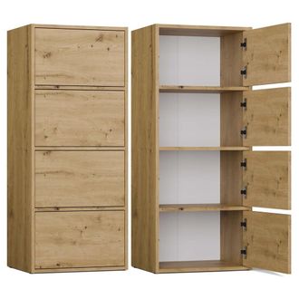 Topeshop Alma - Com&ograve; Alto A 4 Ante Con Apertura Tip-on - Artigianale