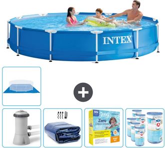 Intex Piscina Con Estructura Redonda - 366x76 Cm - 8-piezas Scb22