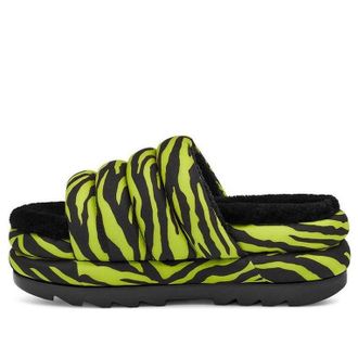 UGG (WMNS) UGG Platform Maxi Slide Zebra Print Lime 1127075-KLM