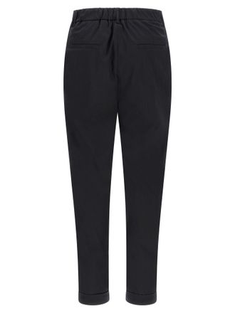 Kiton Stretch Cotton Poplin Trousers - Black