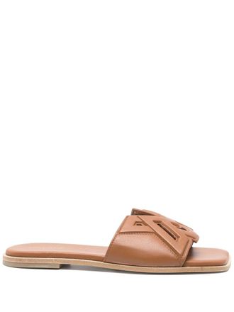 Vic Mati&eacute; Taupe Brown Flat Sandals