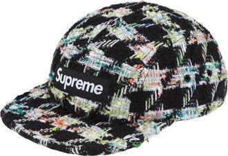 SUPREME FW26 Metallic Boucl&eacute; Camp Cap Black SUP-FW26-2035-BLK