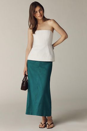 Maeve The Colette Linen Blend Maxi Skirt by Maeve