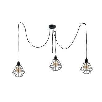 Netlighting Foskal Cluster Pendant Ceiling Light Black 3x E27