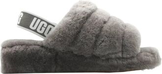 UGG Womens Fluff Yeah Slingback Slippers In Gray