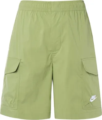 Nike FW22 Solid Color Logo Embroidered Cargo Shorts Green DM6834-334