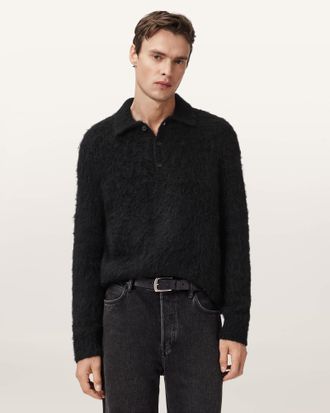 AllSaints Sonny Long Sleeve Polo