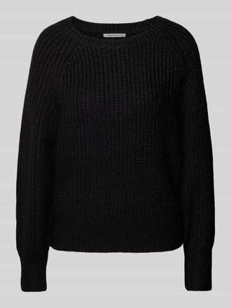 Tom Tailor Denim Regular Fit Strickpullover mit leichten Ballon&auml;rmeln in Black, Gr&ouml;&szlig;e M