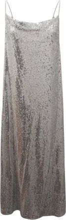 Emma & Gaia Dames, Jurken, Grijs, Maat: S Viscose