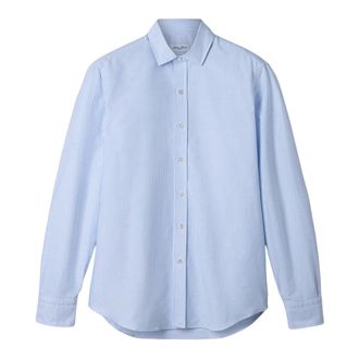 Salvatore Piccolo Formal Shirts, male, Blue, Size: 4XL Classic Striped Oxford Shirt