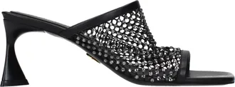 Stella McCartney Black Leather Stiletto Heel Womens Sandals