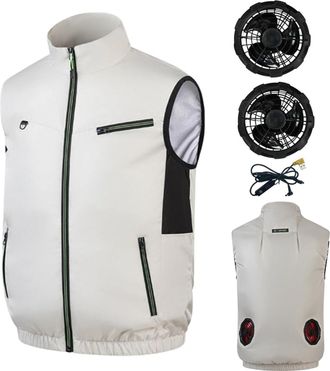 Generic Japanese Fan Jacket, Japanese Cooling Fan Jacket, Noraui Storm Fans Jackets, Cooling Vest for Working, Outdoor Activities (UK, Alpha, XL, Regular, Reg