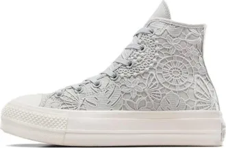 Converse (WMNS) Converse Chuck Taylor All Star Lift Platform Crochet Grey White A07538C