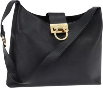 Ferragamo Pre-owned Shoulder Bags, female, Black, Size: ONE SIZE Pre-owned Leather shoulder-bags
