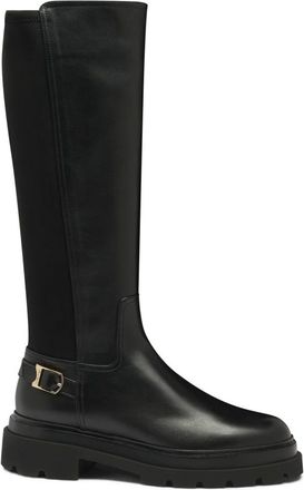 Santoni Schoenen, Dames, Zwart, 39 1/2 EU, Over-knee Laarzen