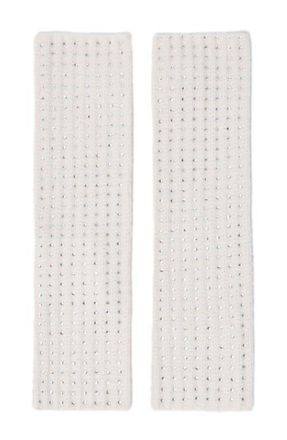 Maje Wool and rhinestone mittens in Ecru at Nordstrom