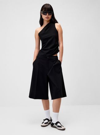 Twik Womens Double-pleated dress Bermuda short